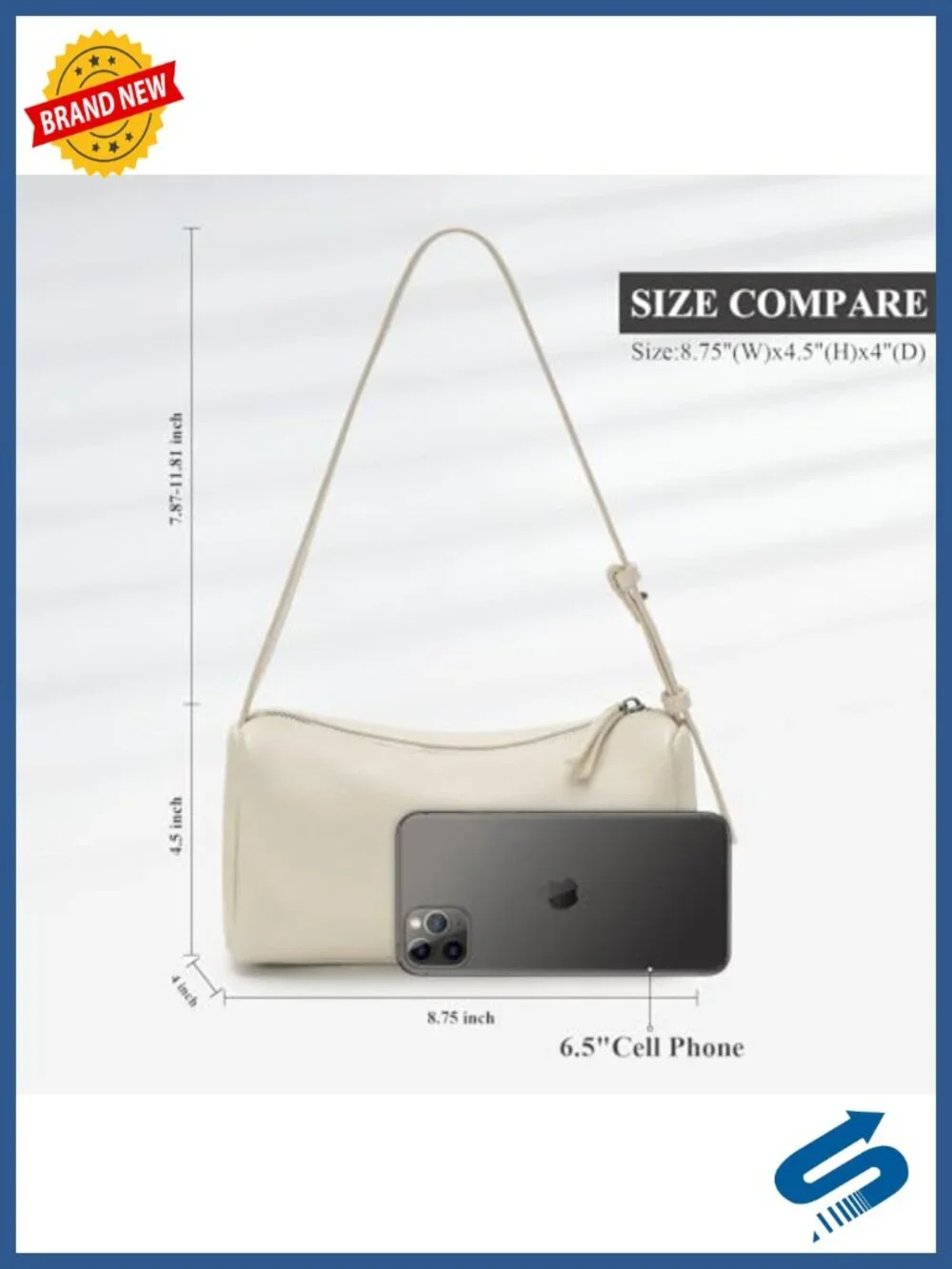 Full Grain Cowhide Leather Crossbody Hobo Bag with Adjustable Strap